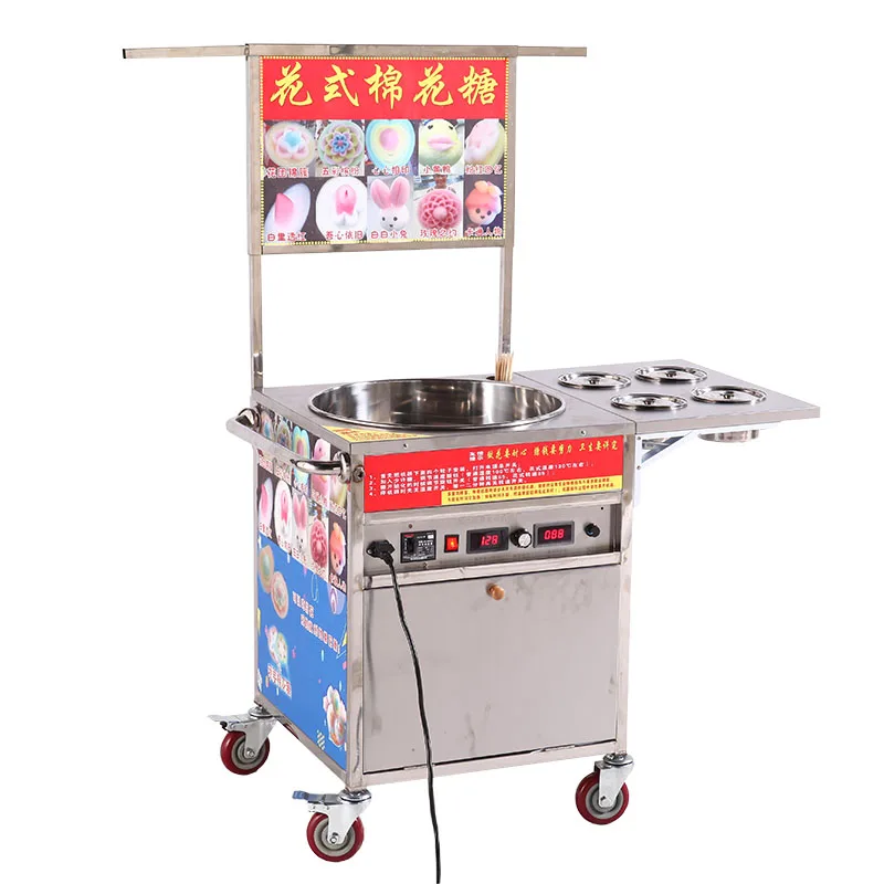 

Cotton candy machine commercial all-electric 6500-turn cart electric wire drawing automatic cartoon machine
