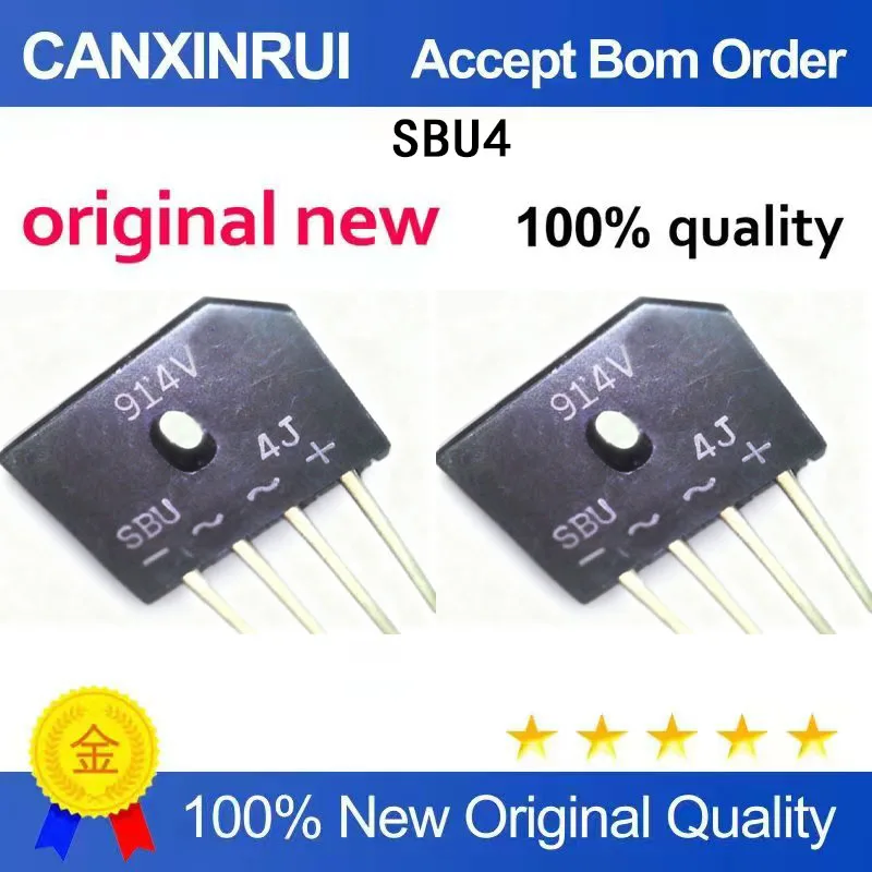 (5-100 Pieces)Rectifier bridge SBU4J 4A 600V straight insertion 4-pin rectifier bridge stack