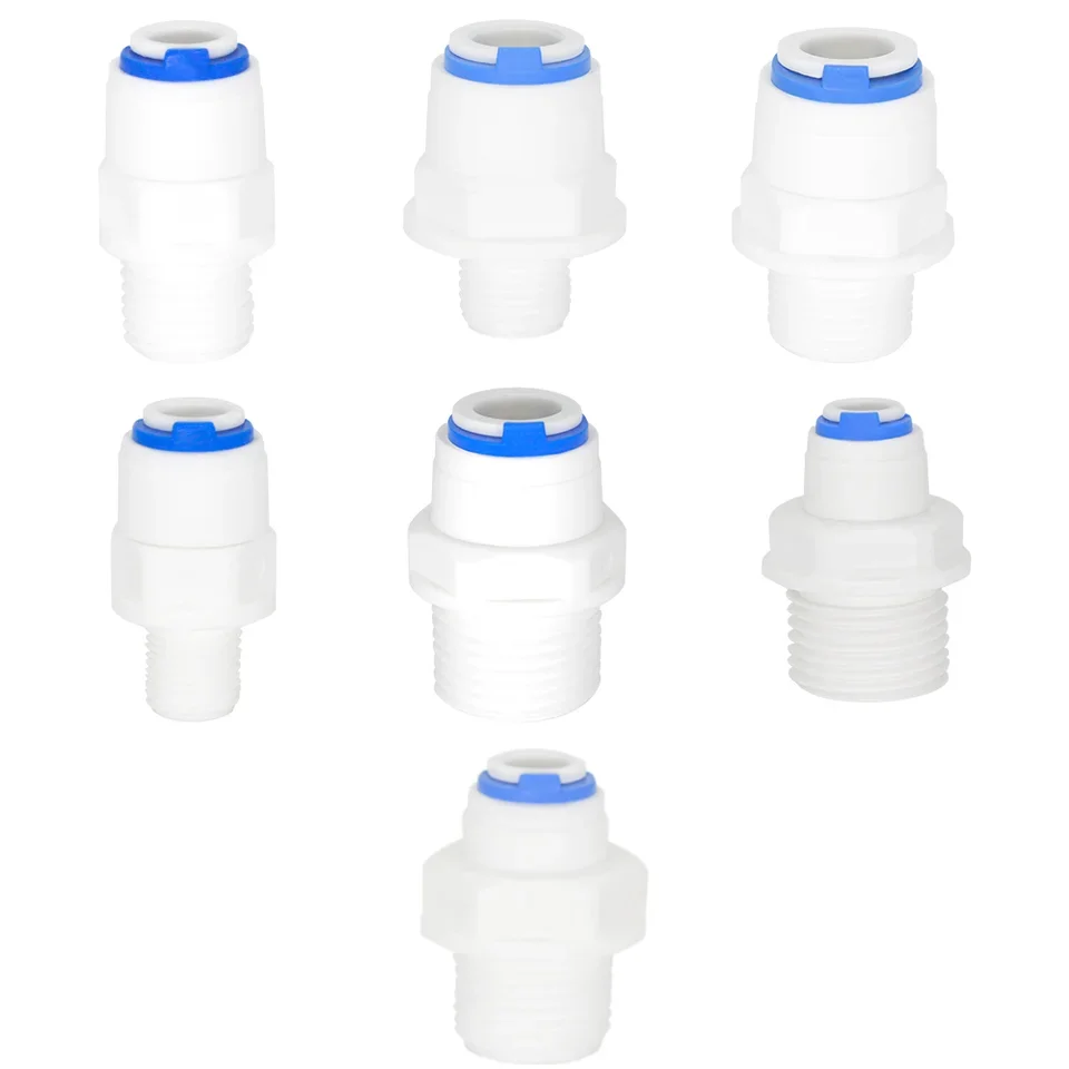 1/4 inch and 3/8 inch inlet with 1/2 inch or 3/4 inch threaded outlet straight bushing fitting for reverse osmosis filtration sy