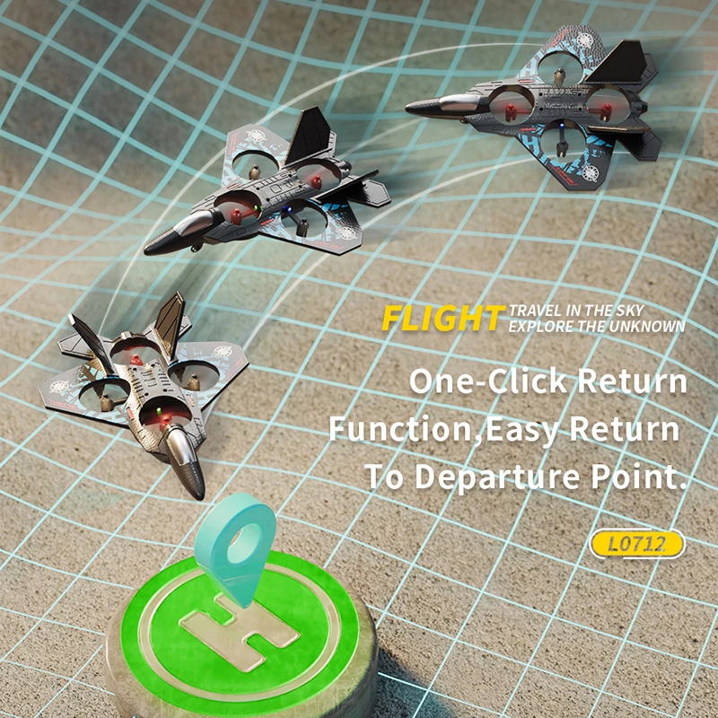 RC Vliegtuig Drone Helikopter Quadcopter, RTF 2,4 GHz 6-assige Gyro Afstandsbediening Vliegtuig RC Jet Fighter Gemakkelijk te vliegen RC Zweefvliegtuig Speelgoed