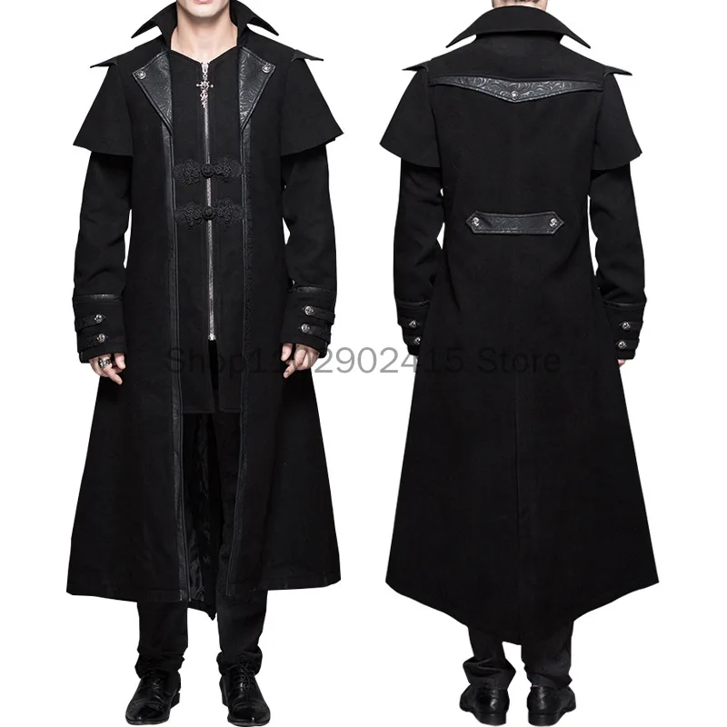 

2023 Medieval Gothic Steampunk Men's Coat Coat Retro Role-playing Palace Prince Dress British Style Men's Jacket