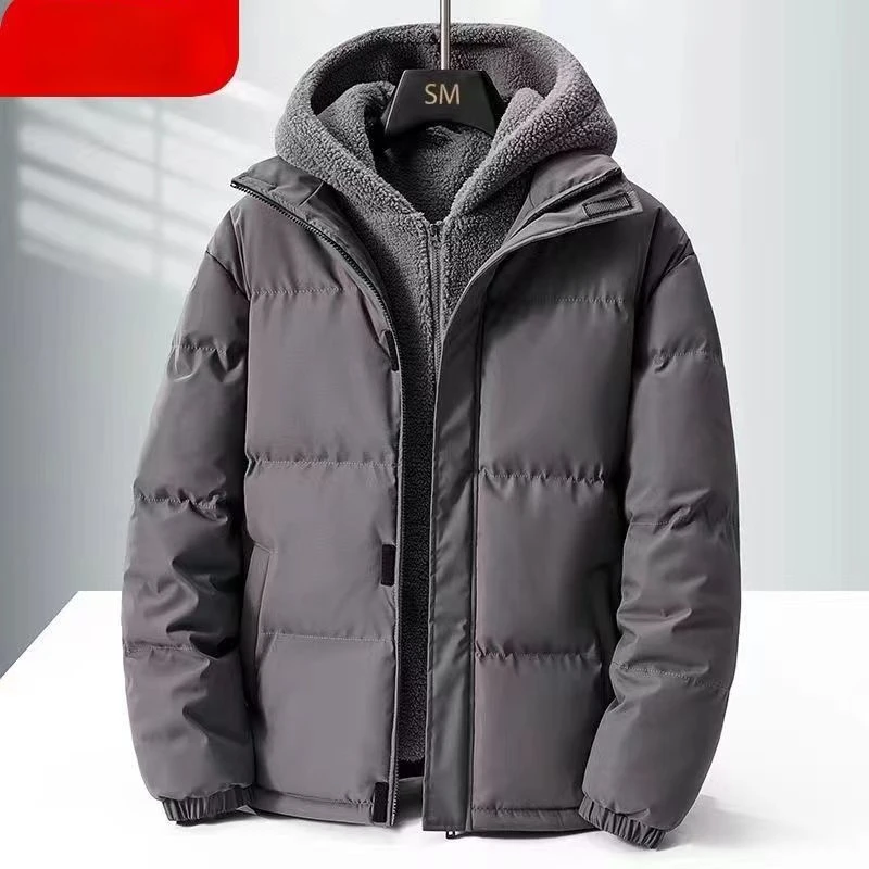 Men Cotton-Padded Jacket 2024 Winter Trend Hooded Short    Thick Casual   Male Parkas M-8Xl Q762