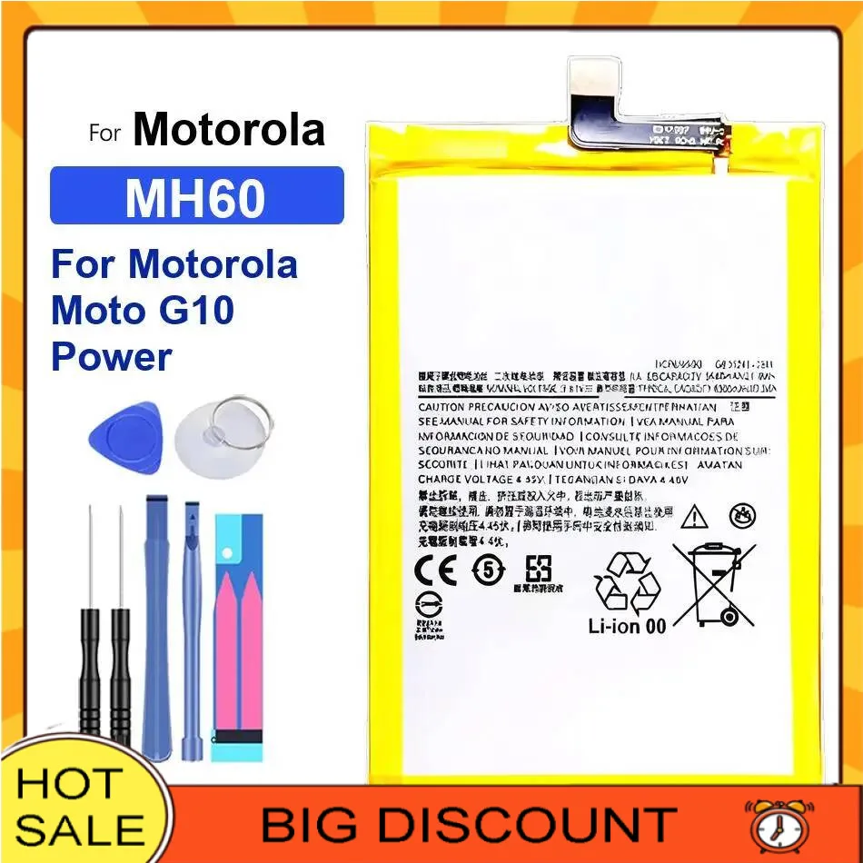 

Аккумулятор для мобильного телефона 3500-6000 мАч GK50 MC50 PC60 для Motorola Moto E3 G10 G24 G9 Power XT1706 XT2041 XT2091-3 4 7 G54 G8 5G
