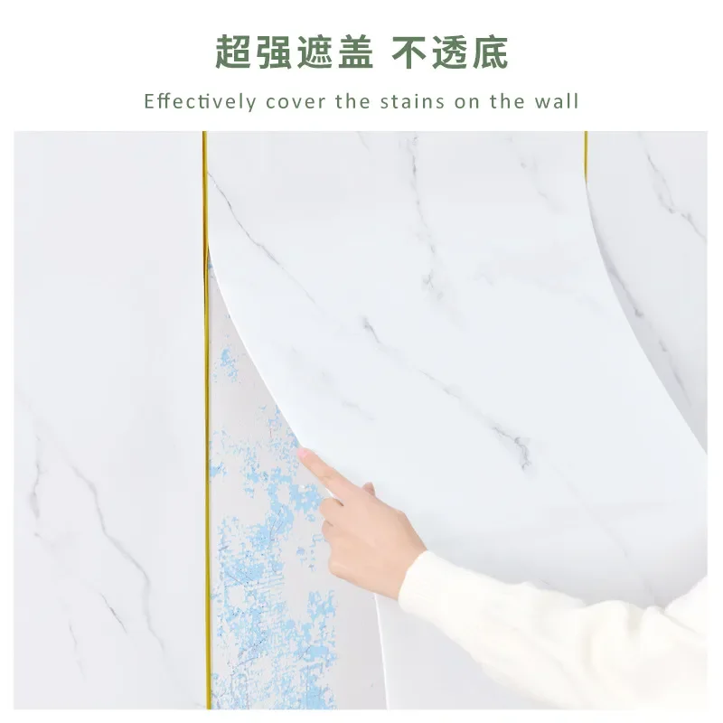2026 Imitation marble tile wall sticker bathroom sticker waterproof kitchen 3D three-dimensional living room TV background