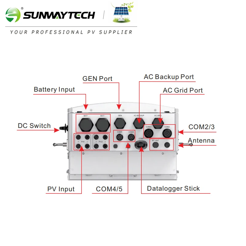 Solis High Quality 48v Dc to 380v Ac Solar Hybrid Power Inverter 12000w 10000w 10kw Pure Sine Wave Inverter