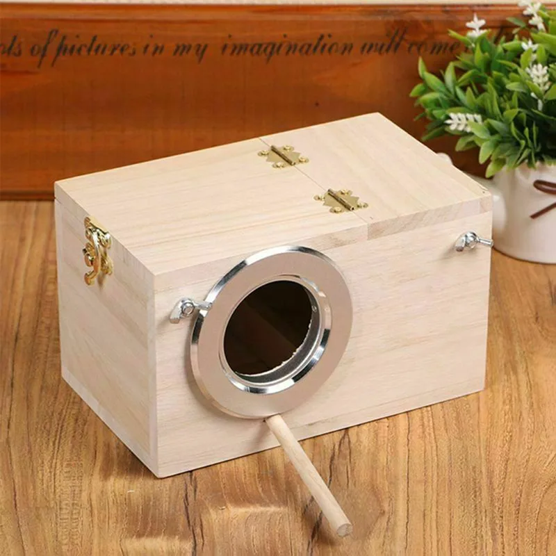 High Quality Wooden Bird Cage Nesting Box Breeding Hatching Nest for Parakeet Budgies Cocktail Finch Lovebird Parrot Birdhouse view 2