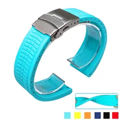 20mm 22mm Silicone Watch Strap Watch Band Rubber Soft Wristbelt  for Omega for Samsung Galaxy Watch 4 5 Sport Women Men Bracelet
