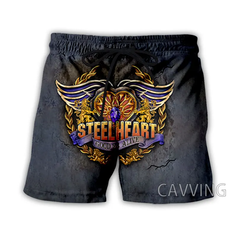 New Fashion Women/Men's  3D Print  Steelheart  Band  Summer Beach Shorts  Streetwear Men Quick Dry Vacation Casual Shorts