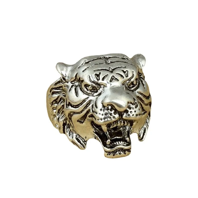 Silver s925 silver vintage Thai silver beast domineering Tiger Men's Rings personalized opening