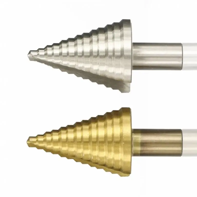 1 Piece 5 - 35mm Round Shank Straight Groove Step Drill Bit for Woodworking / Iron Plate Drilling