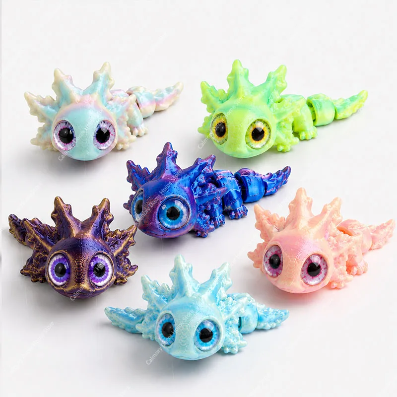 3D-Druck Mehrfach Gelenkige Bewegliche Simulierte Augen Salamander-Figuren für Wohnaccessoires Geschenk Wohnzimmerdekoration Statuetten – Detail 5