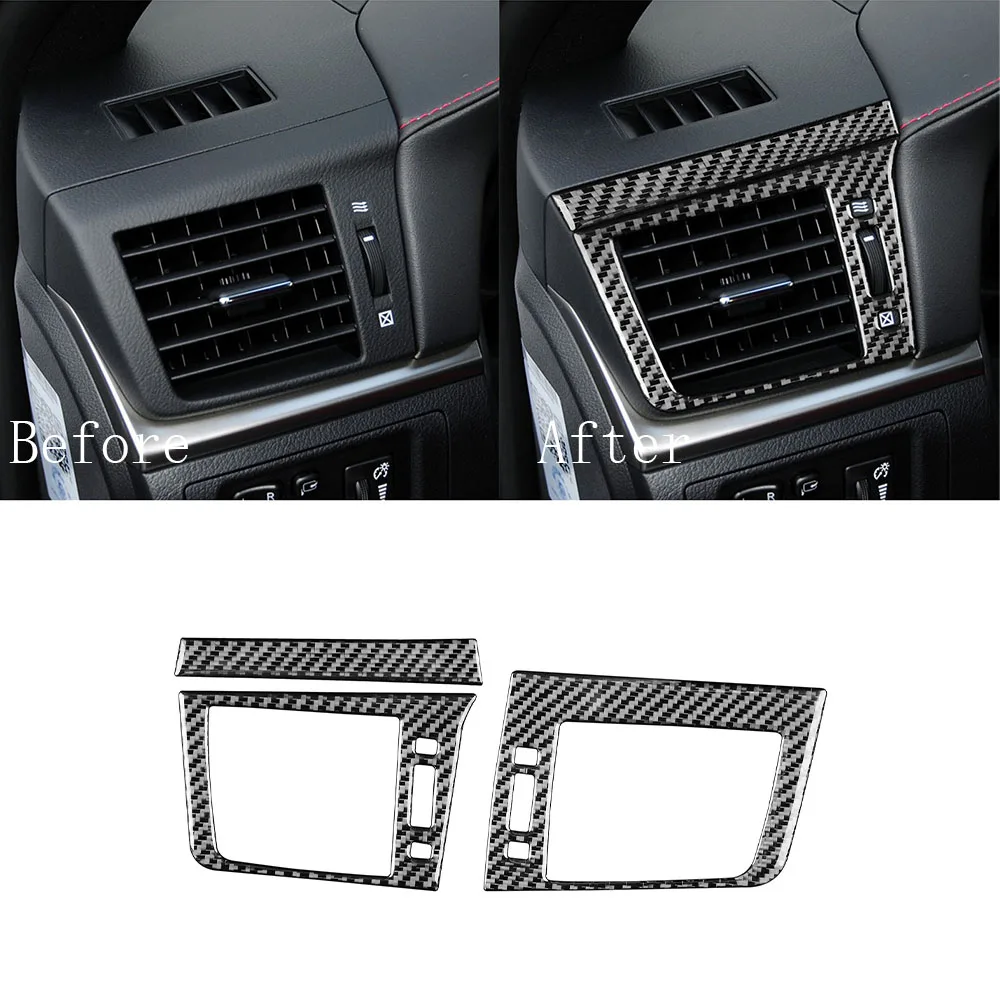 Car Dashboard Air Conditioning Vent AC Outlet Decorate Cover Sticker for Lexus CT200 2011-2017 Accessories Carbon Fiber/ Black