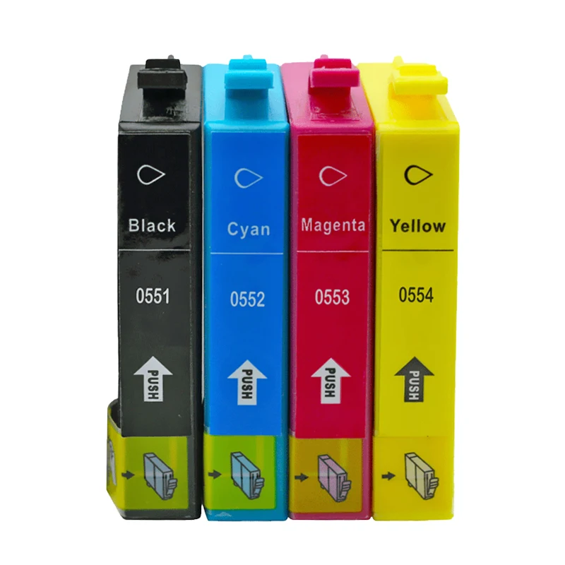 T0551 Compatible Ink Cartridge For Epson T0551 T0552 T0553 T0554 Stylus Photo R240 R245 RX420 RX425 RX520 printer T0551-T0554