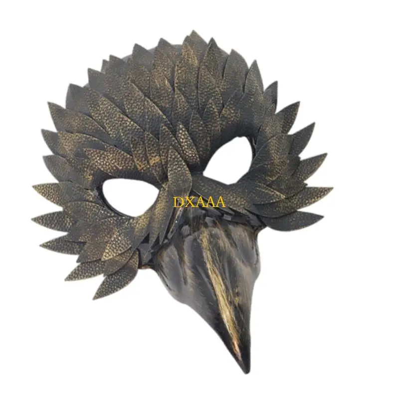 DXAA Costume Masque Plume Animal Masque Halloween Mardi Gras Cosplay Masque Fête pour Femmes Hommes Cadeau Mascarades Masque