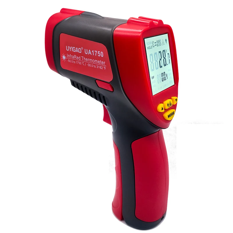 

1300 1400 1500 1600 1700 1750 Celsius Industrial Handheld Non Contact Digital High Temp IR Laser Pyrometer Gauge