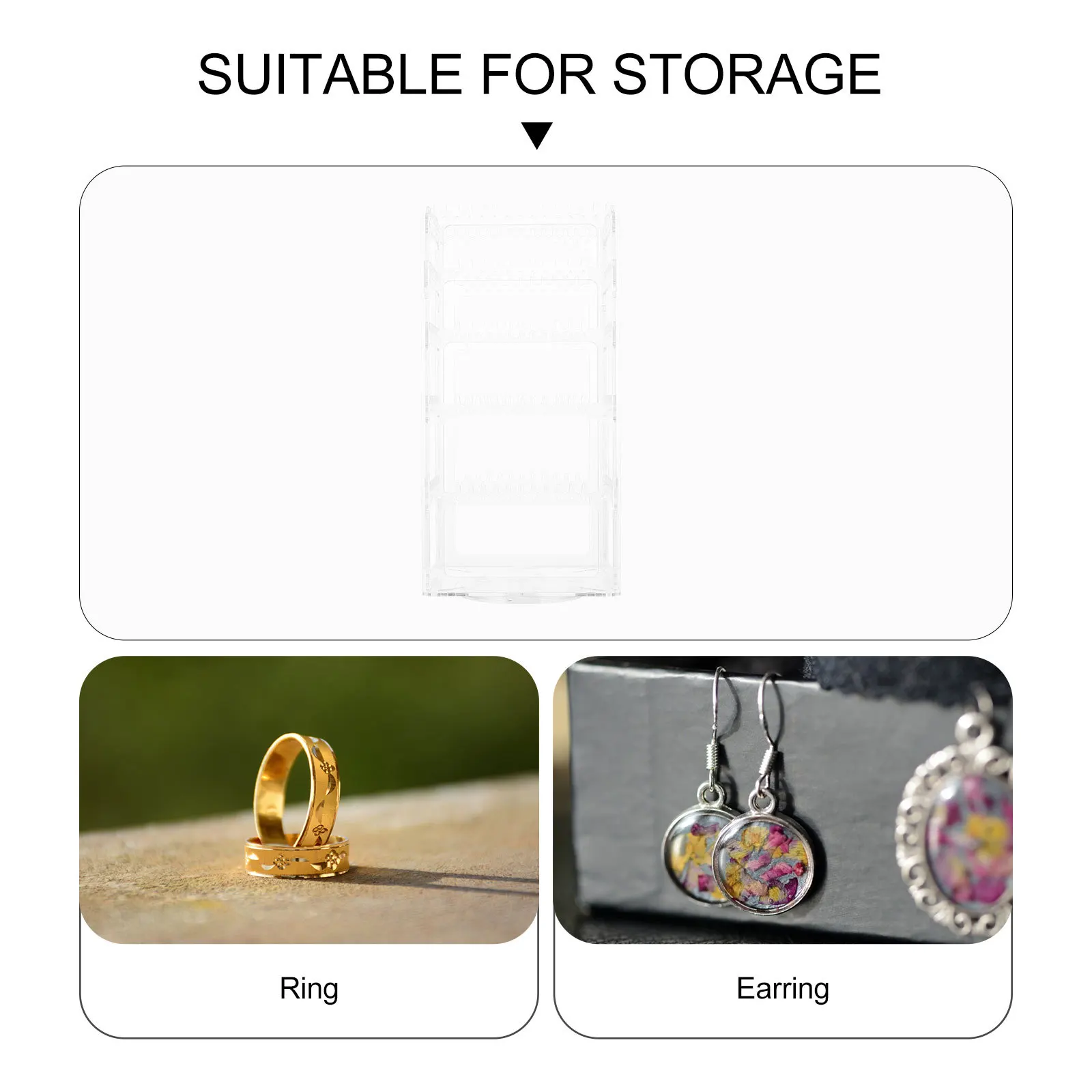 Desktop Jewelry Organizer Rotating Earring Display Stand Easy Access Quick Find Jewelry Display Rack Earring Holder