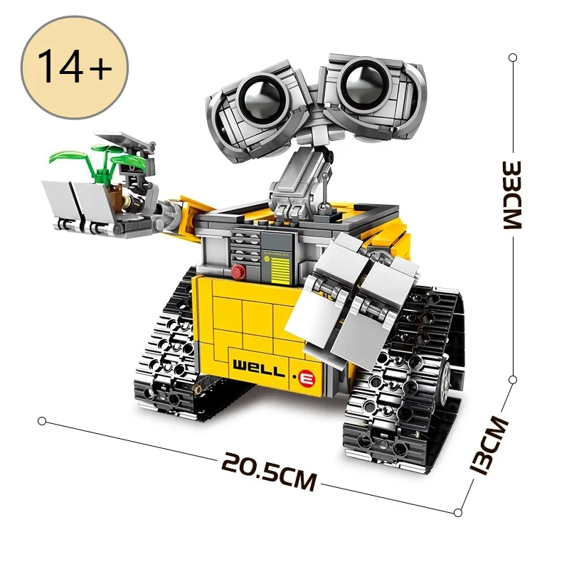 جديد 687 قطعة مجموعة مكعبات البناء Wall-E MOC Idea نموذج الفيلم الكلاسيكي التقني بنة تجميع لعبة أطفال هدية #6