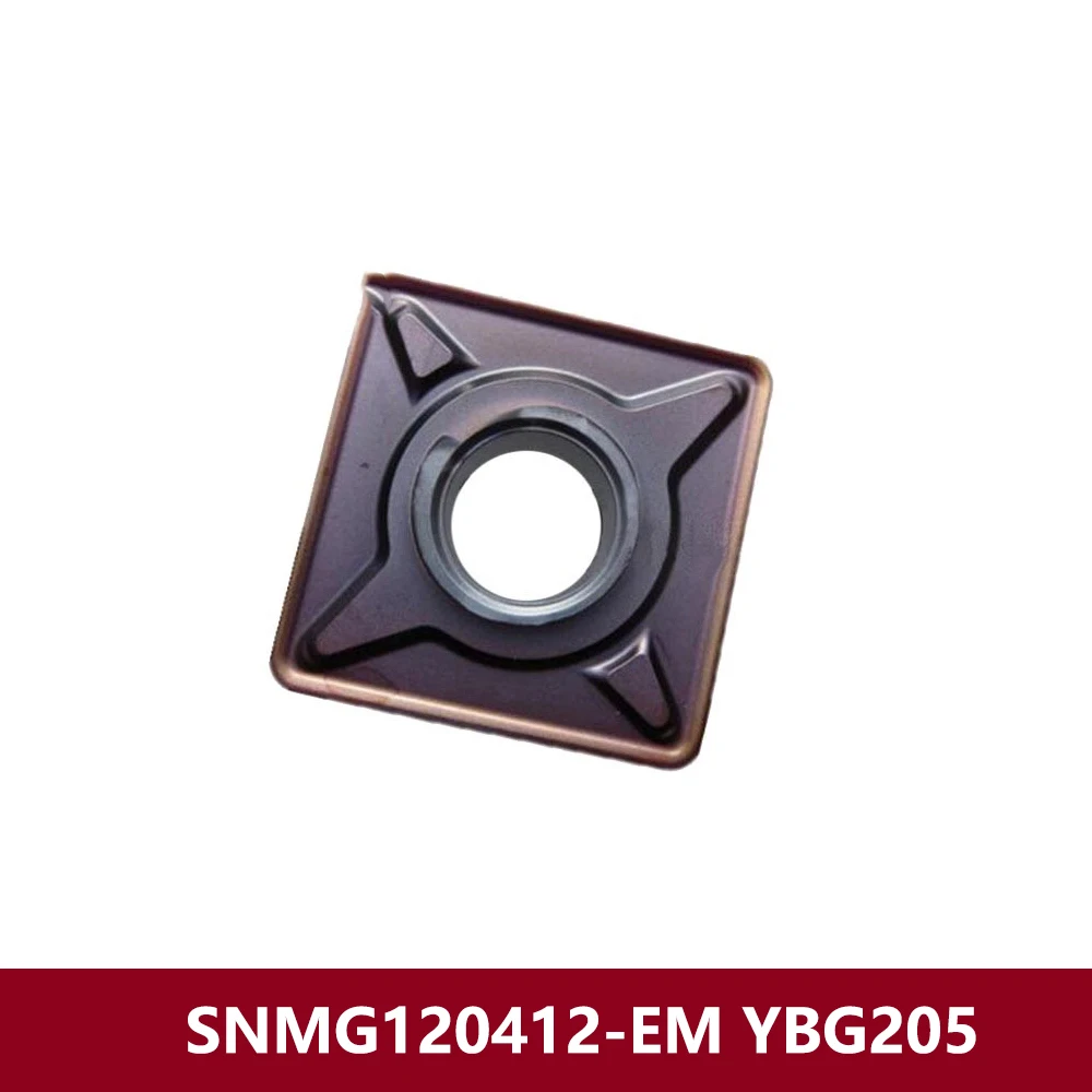 SNMG120416-EM YBG205 Original Carbide Inserts SNMG120416 SNMG 120416 EM CNC Lathe Cutter SNMG434-EM Machine Tools Cutter SNMG12