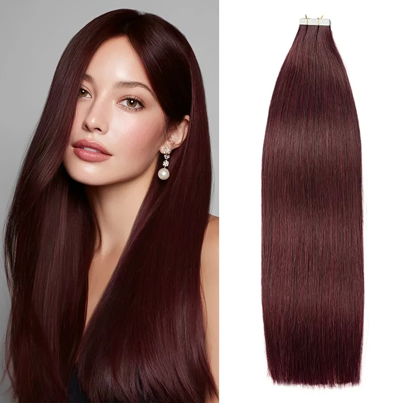 Real Human Hair Tape In Extensions 20pcs 22inch #613 P8-613 50g Easy Remove Add Length For Natural Volume Wholesale