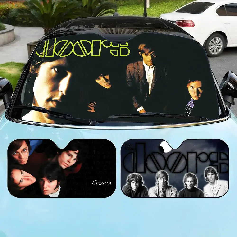 Heavy Rock Band-D-doorss Car Windshield Sun Shade Foldable Car Front Covers Car Sunshade for Car Accessories Blocks Uv Rays