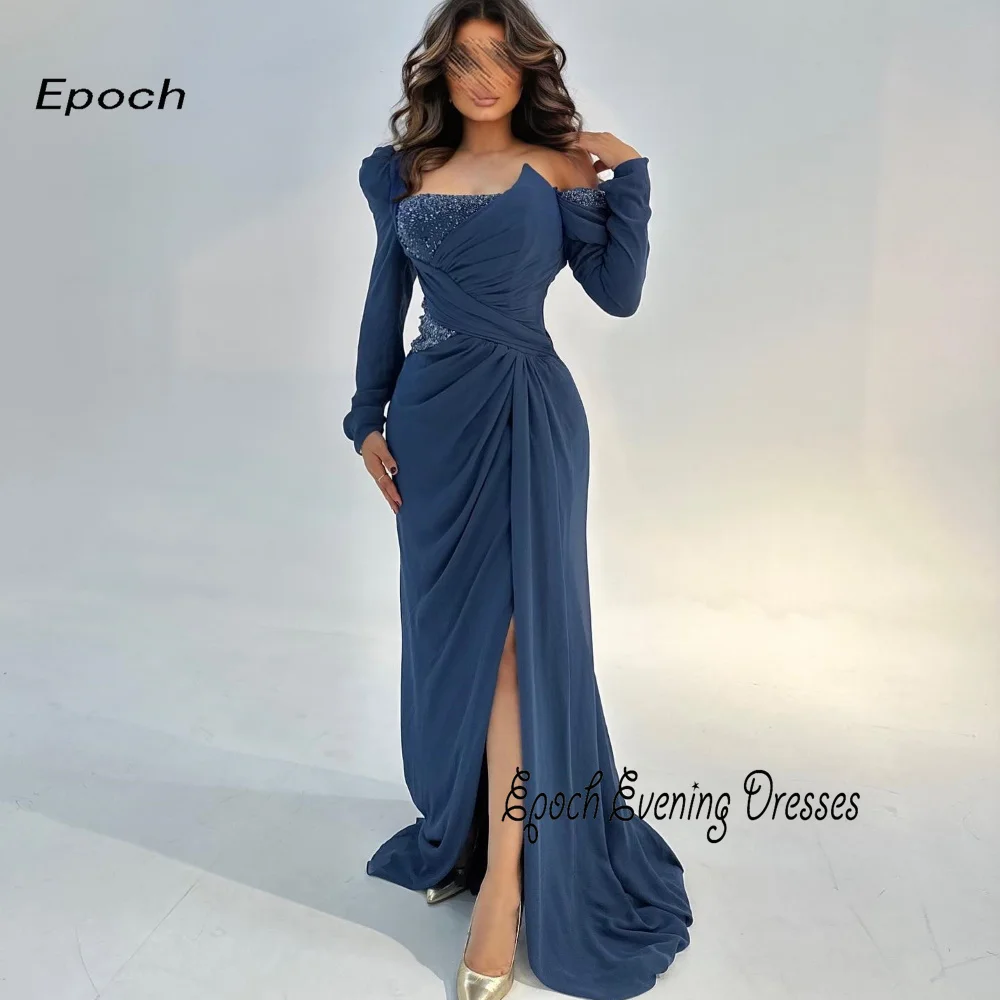 Epoch Formal Evening Dress فساتين مناسبة رسمية Trumpet Strapless Elegant Floor-Length High Split Prom Gown Sexy Women 2024