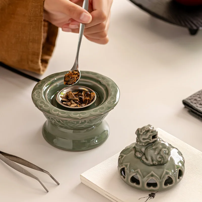 

Керамический электронный таймер для ароматерапии Suan Ni, контроль температуры, домашнее ночное использование, курильница, курильница, орнамент