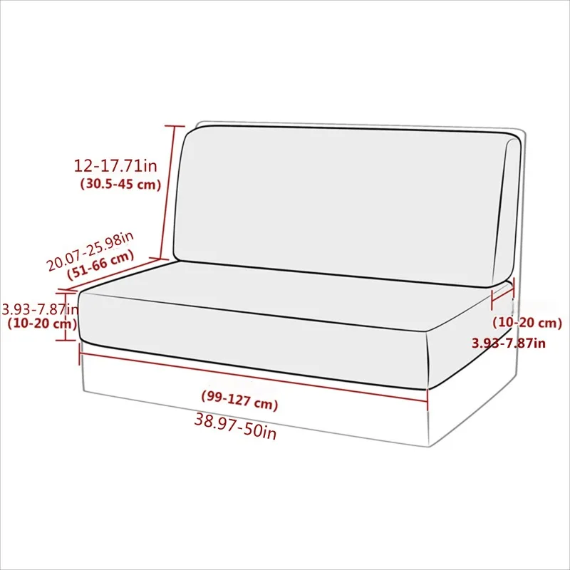 2 Pcs/set Jacquard RV Dinette Cushion Covers Elastic Armless Couch Slipcover Stretch Rv Camper Sofa Seat Car Bench Seat Covers