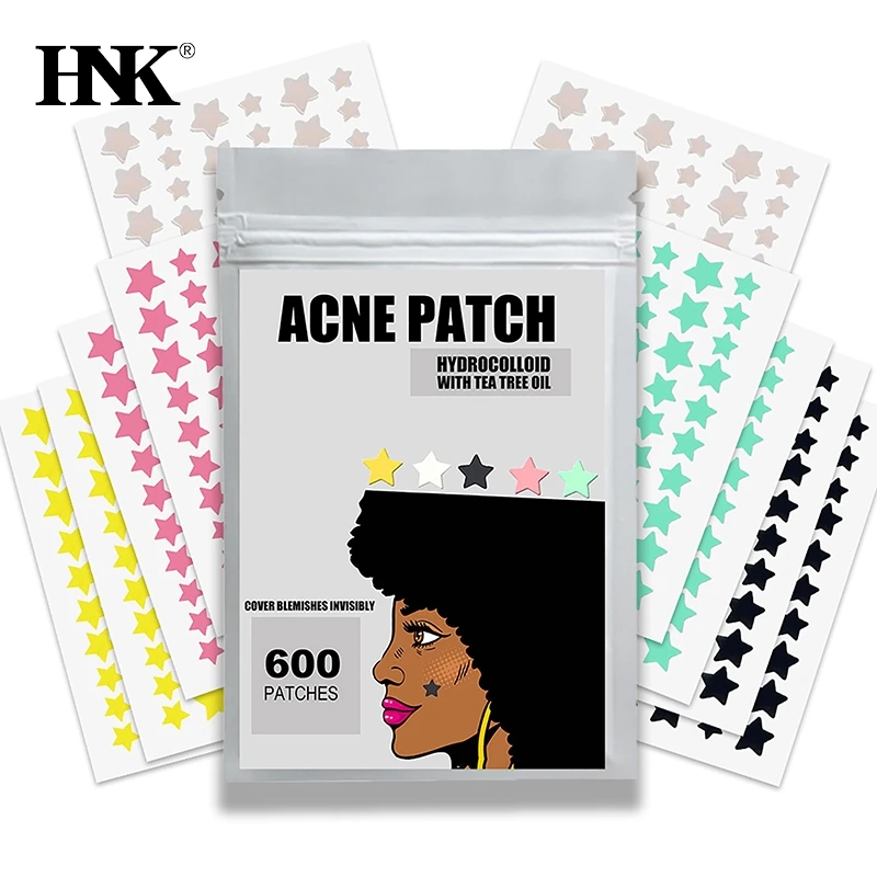 Star Pimple Patch para Remoção de Acne, Adesivos de Cuidados Com A Pele, Corretivo, Beleza Spot Face, Colorido, Remoção Invisível, 300 PCs, 600 PCs, 1200PCs