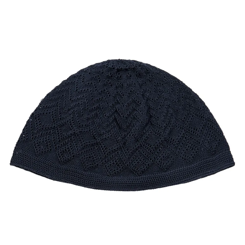 Quality Mesh Men Prayer Hats Breathable Solid Color Knitted Beanie Cap Unisex Jewish India Caps