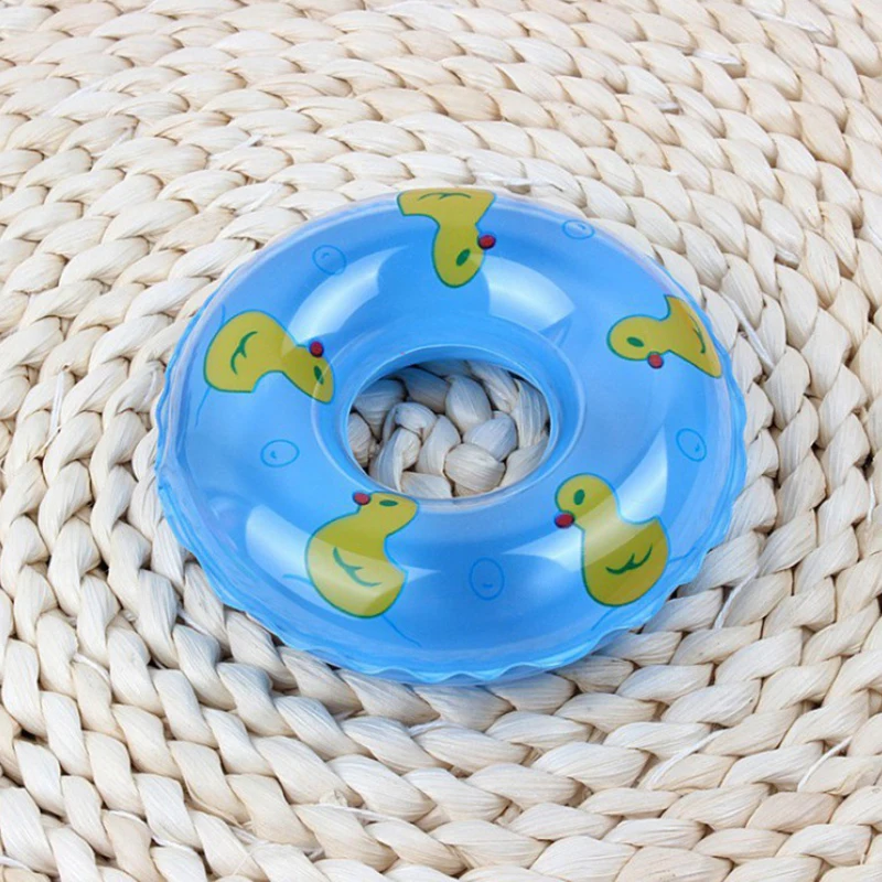 Kinder Mini Donuts Schwimm ring Bad Spielzeug Sommer Spaß Schwimmbad Zubehör Schwimm ring Spielzeug für Gummi enten Puppe aufblasbares Bades pielzeug