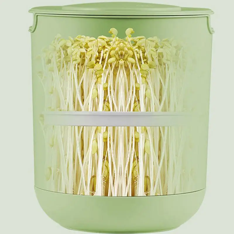 Automatic Bean Sprouts Maker Automatic Health Sprouts Box With Lid Larger Capacity Healthy Bean Grower Automatic Garden Bean