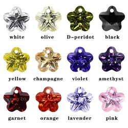 Customized With Single hole 5A Loose CZ Stones Synthetic Gems 4*4~10X10MM Plum shape Cubic Zirconia Bead Stones Flower Cut