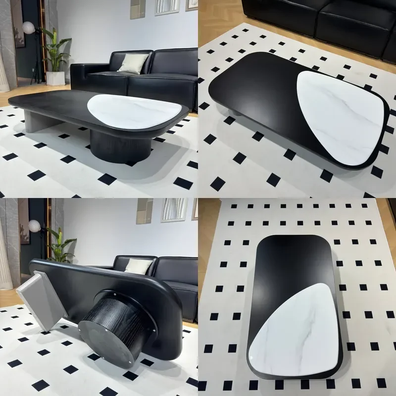 Modern Designer Wooden Eco-Friendly Foldable Coffee Table Small Creative Color-Matching Table for Living Room Home