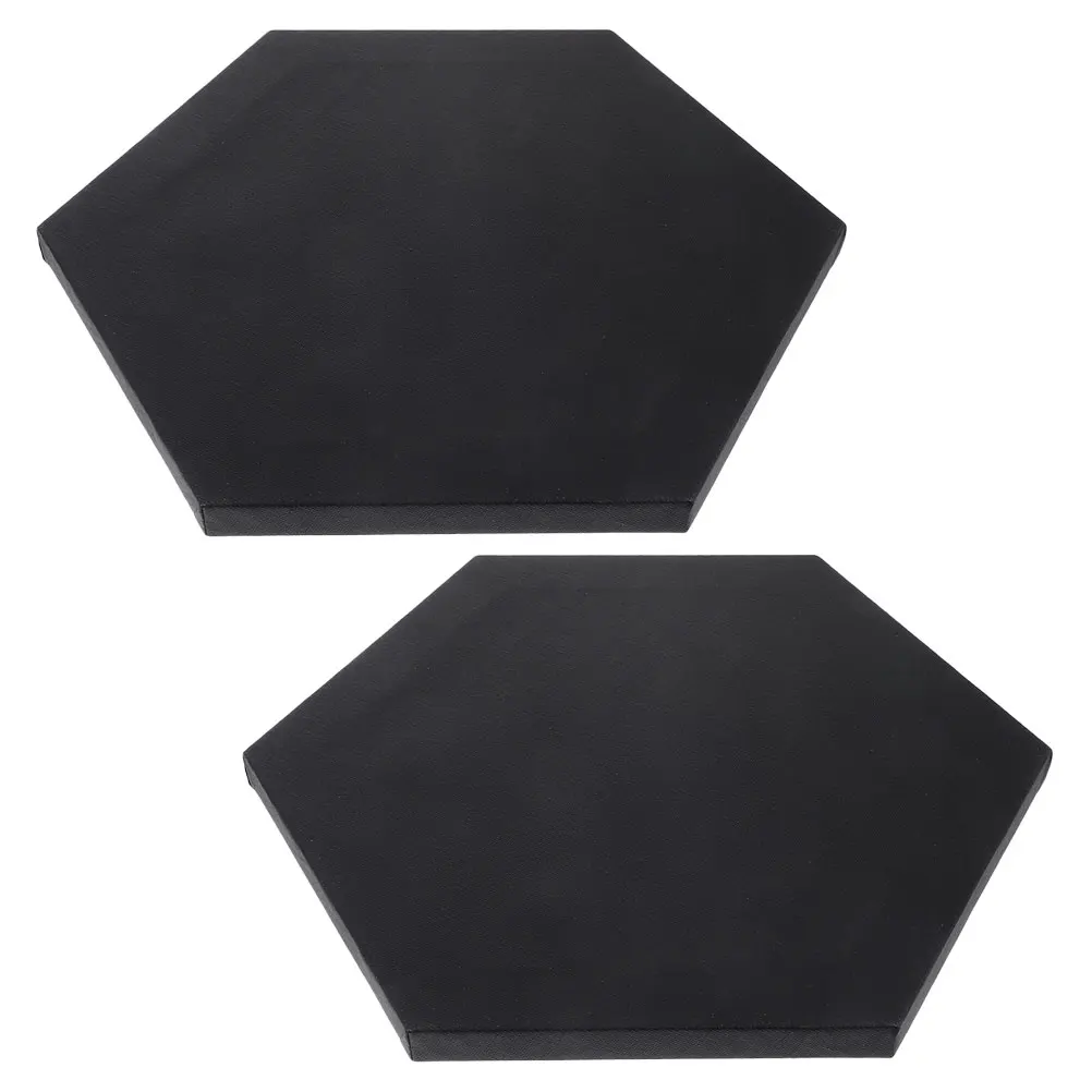 

2 шт. шестигранные холщовые доски для рисования, черные натянутые художественные панели, прочный лен, предварительно собранная рамка, готовая к повестке, идеально подходит для масла