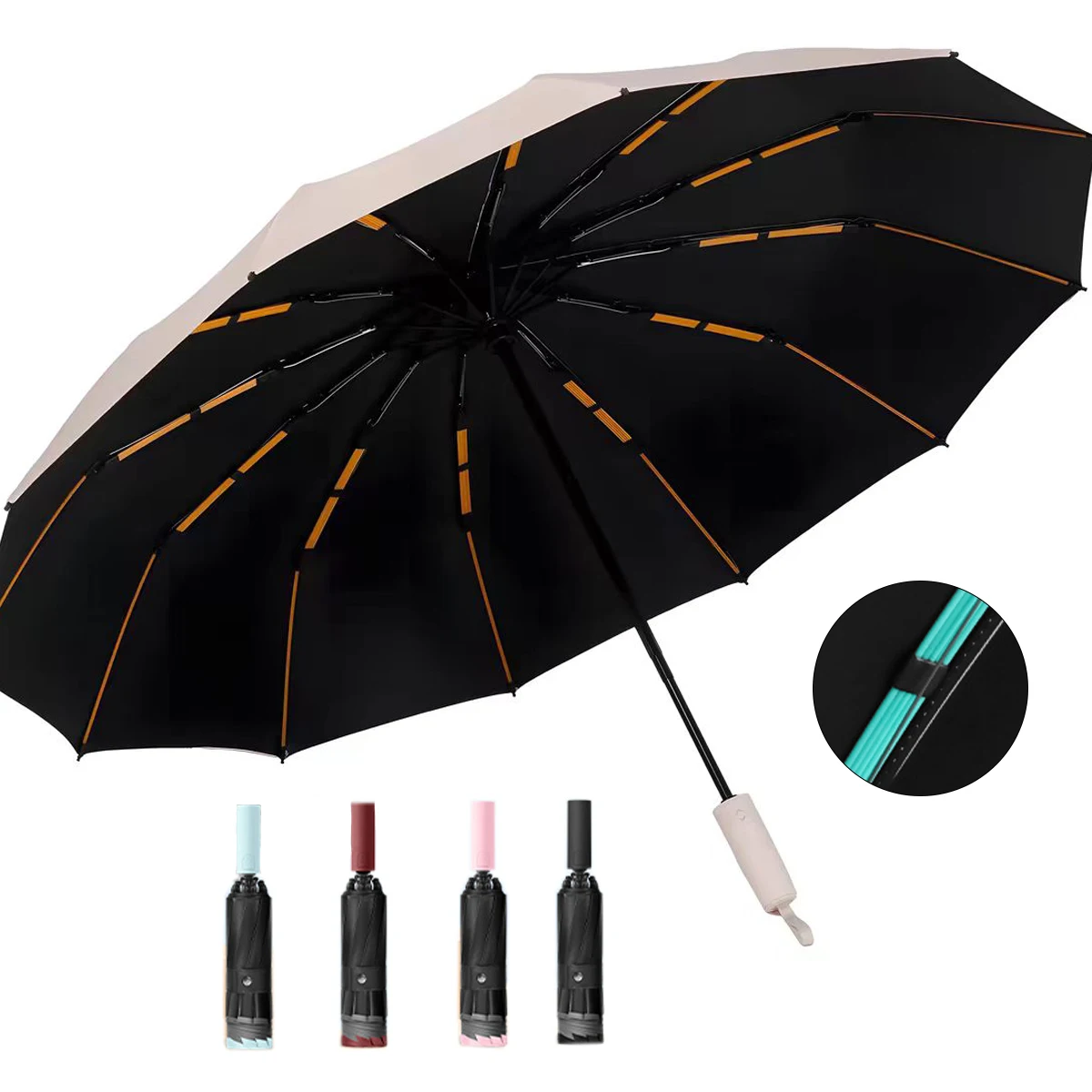 Reverse Umbrella for Men Women 12K 144 Bones Strong Windproof Rain Umbrella Automatic Folding Luxury Sun Umbrella Lady Sunshade