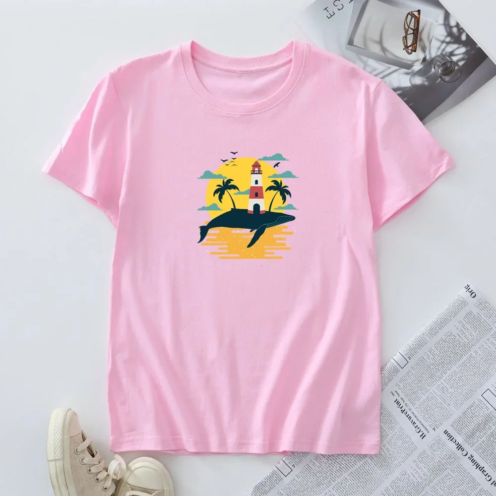 Camiseta de manga curta feminina, plus size, 100% algodão, camisetas femininas, tops de verão, roupas femininas, camiseta gráfica, nova