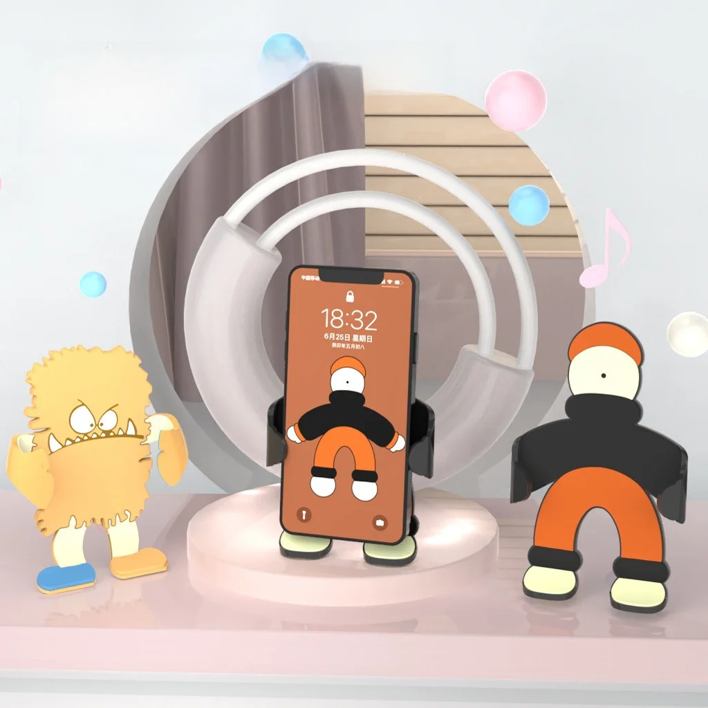 

Universal Car Dashboard Mount Phone Holder Cute Cartoon Design Vehicle Air Vent Clip Modern Style Car Accessories Hai Yao Era