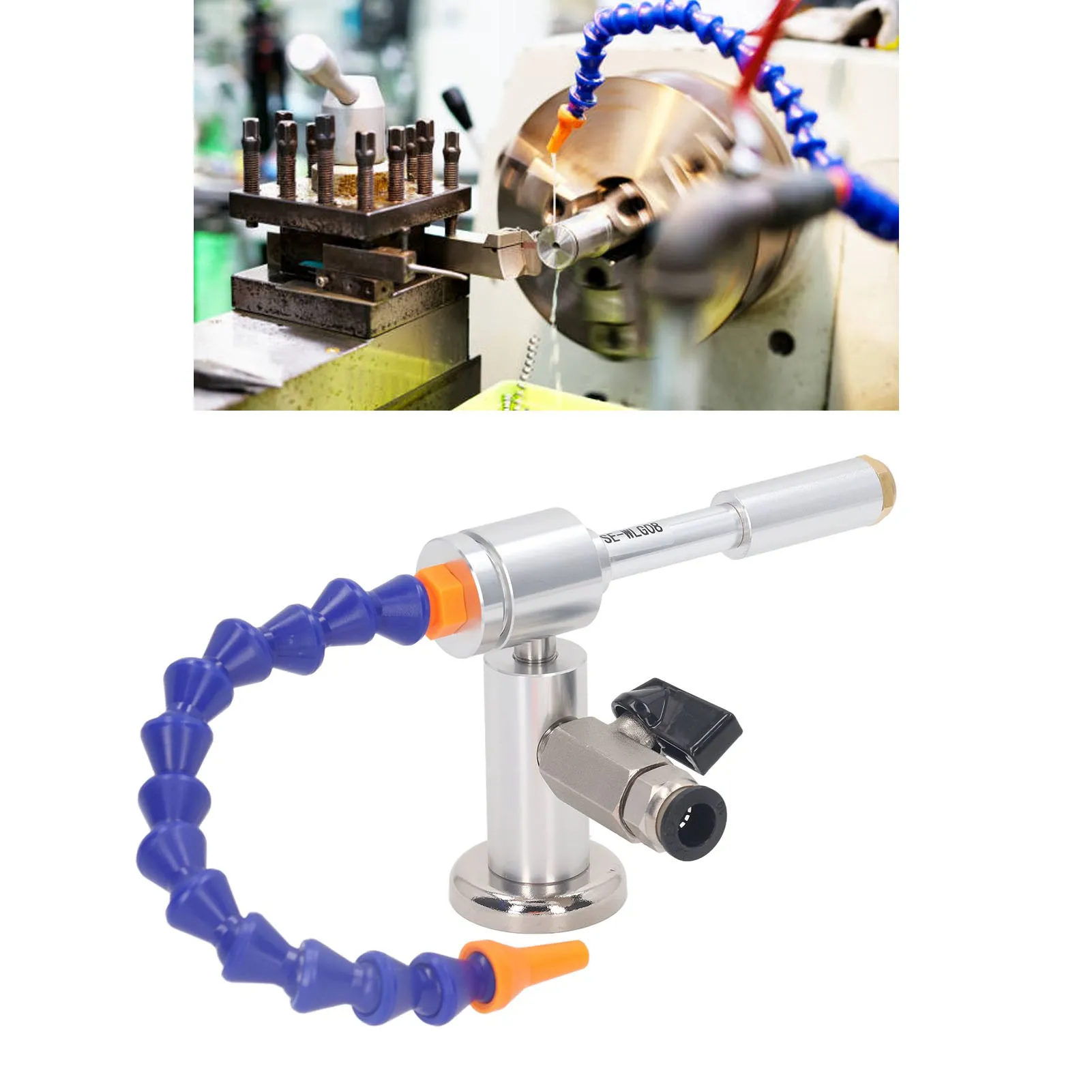 6 Pcs/Set Cold Air Dry Cooling Gun 7 Bar 520BTU Aluminum Alloy Flexible Vortex Tube Cold Air Gun 8cfm 220L/min