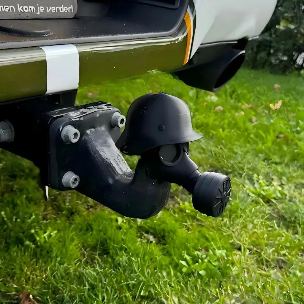 

Protective Trailer Hitch Coupler Cover Cap - Universal Fit Dustproof Waterproof Easy Install No Tools Needed, Durable for Trucks