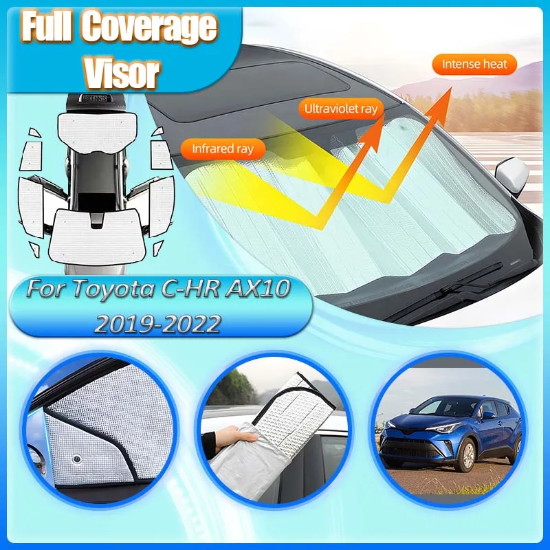 

For Toyota C-HR AX10 2019 Accessories 2020-2022 Car Full Privacy Sun Visors Window Cover Sunshade Protect Covers Car Accessories