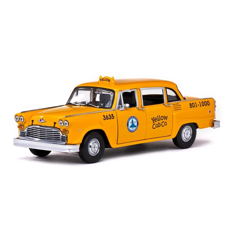 1:18 Scale 1981 A11 New York Taxi Retro Car Model Metal Diecast Alloy Toy Vehicle Decoration Gifts Collection Display Fans