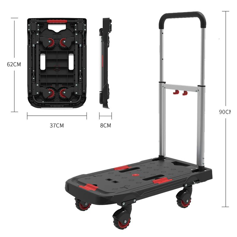 Multi-Function Trolley, Two-In-One Deformation Trolley, Outdoor Trolley, Carrying Car, Folding Car, Flatbed, Pull Truck