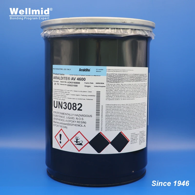 

ARALDITE AV4600 One component impact resistant epoxy adhesive heat curing resistant to 160°C Thixotropic-no flow during cure