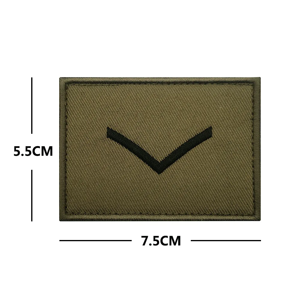 Military Rank Embroidery Patch Armband Badge Sticker Decal Applique Embellishment Morale Military Tactical Embroideried Patches