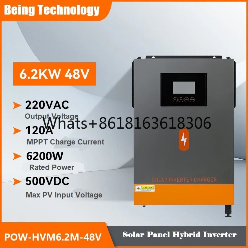 6200W MPPT Hybrid Solar Inverter On Grid Off Grid Solar Panel Inverters