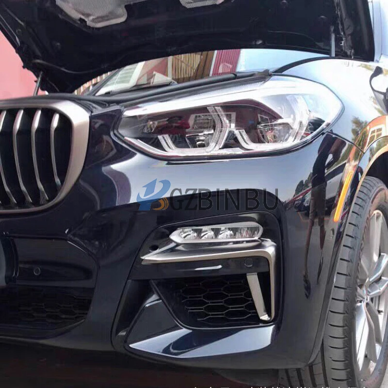 For BMW X3 G01 X4 G02 2018 2019 2020 Car Front Fog Light Lamp Cover X3 Fog Light Frame Cover Grille With Fog Lamp Hole