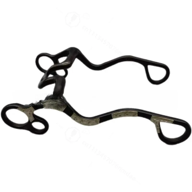 Universal Black Equestrian Horse Bit Armature Harness Accessories for Riding Training Supplies