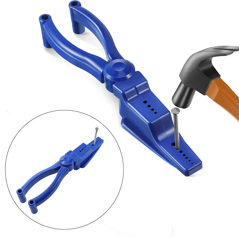 Nail Tool Safety Pliers Portable Safety Finger Protector Plastic Nail Holder for Hammering Screw Fixer Finger Saver Protector