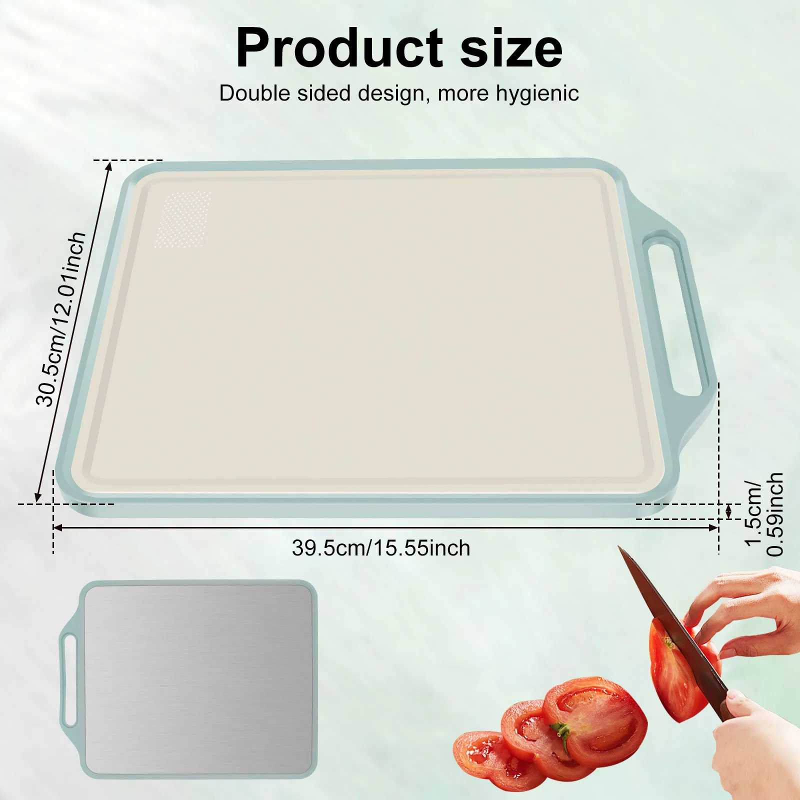 Stainless Steel Titanium Cutting Board Safe Hygienic Cutting Board Gentle on Knives Titanium Cutting Board Double Sided Cutting