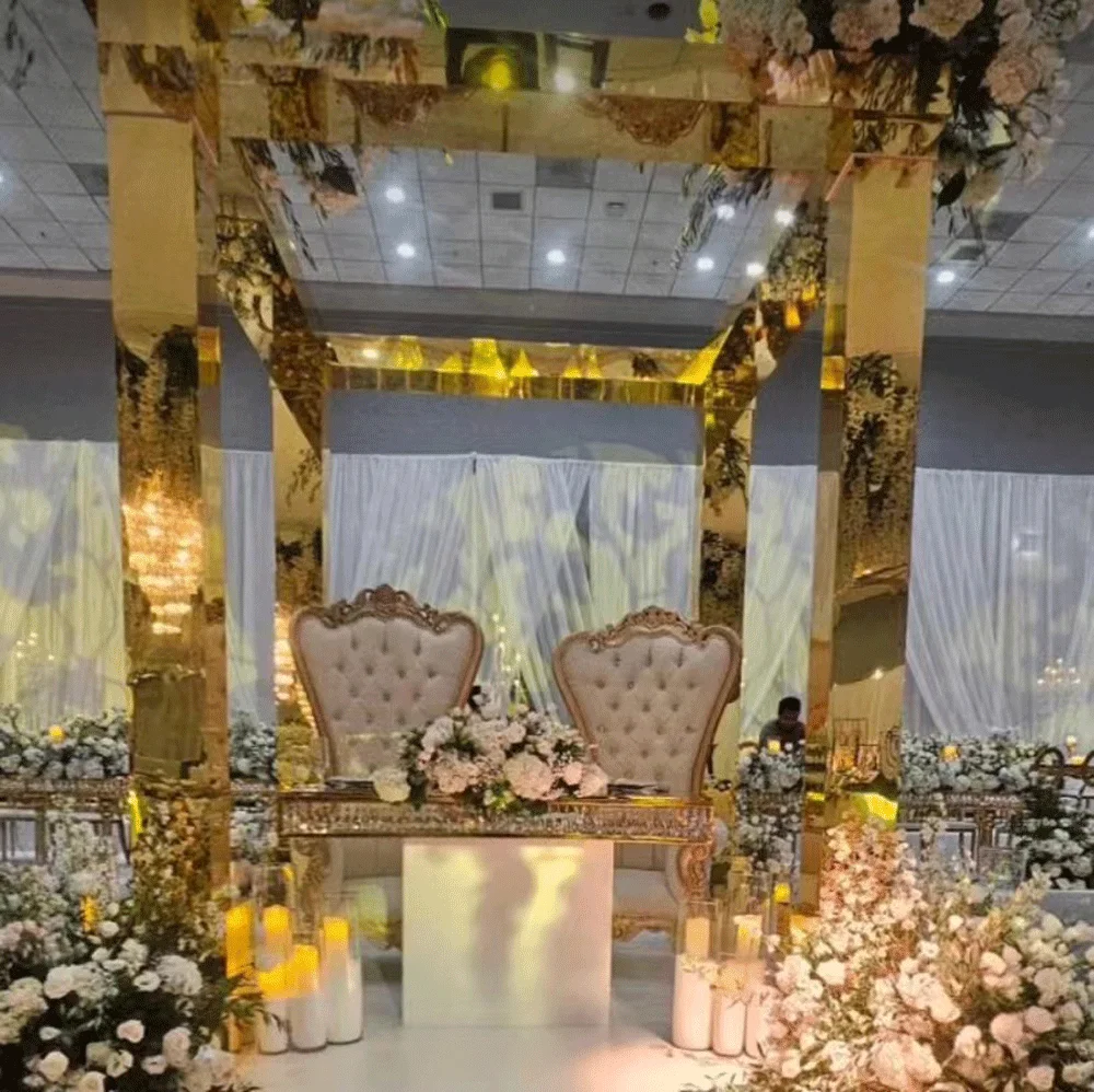 

Luxury Gold Mandap Canopy Wedding Chuppah Clear Used Chuppah For Sale